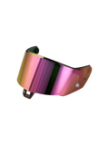 Alpinestars Absolute Vision Shield V2, visir till motorcykelhjälm med spegelfinish i regnbågsfärger och lila, polykarbonatkonstruktion för racing