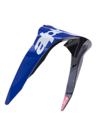 Alpinestars Supertech R10 Arius Standard Spoiler, hjälmtillbehör, glansig blå och svart med vit logotyp, aerodynamisk formgjuten plastdesign, reservdel för racinghjälmar för motorcyklar