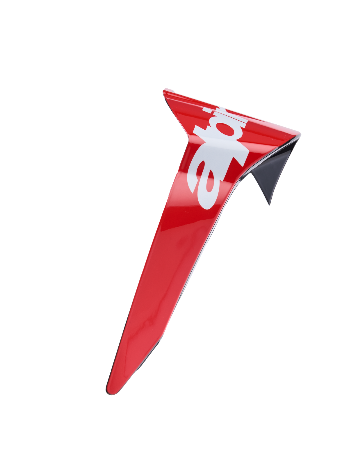 Alpinestars Supertech R10 Arius Standard Spoiler, Glossy Red and White, Aerodynamic Helmet Accessory, Replacement Spoiler with Black Trim and Logo Detail