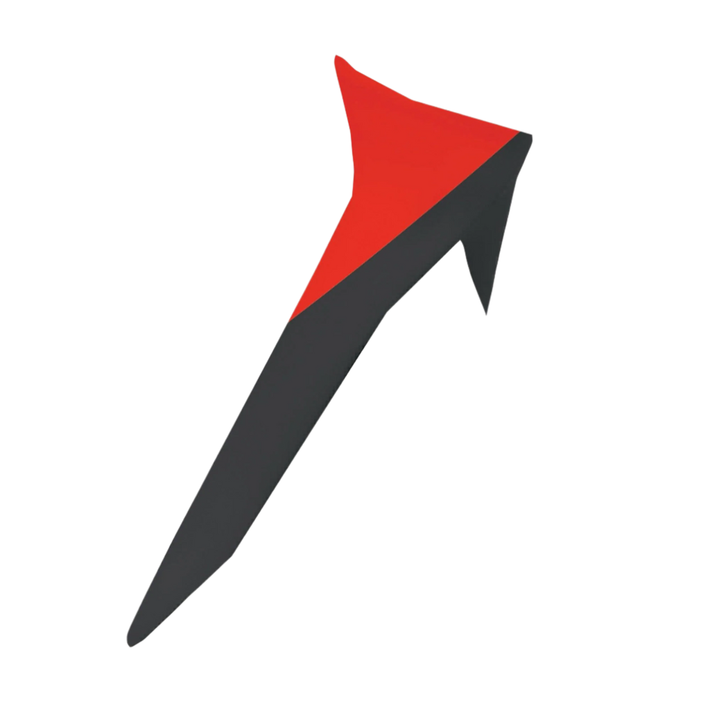 Alpinestars Supertech R10 Element Standard Spoiler, tillbehör till motorcykelhjälm, svart och klarröd, slimmad aerodynamisk design med en spetsig winglet-profil