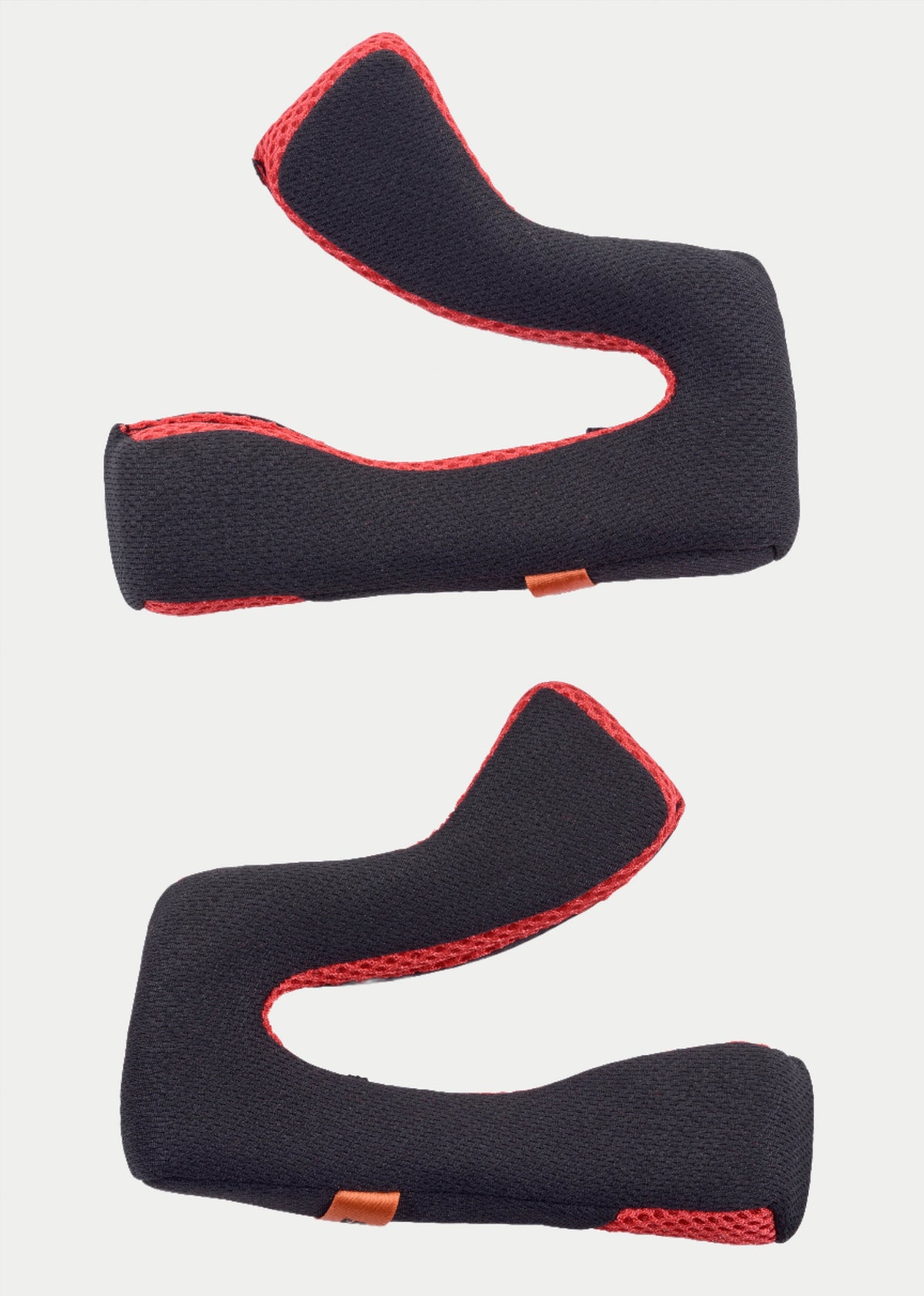 Alpinestars S-M5 kindkuddeset +5 mm, hjälmtillbehör, svart vaddering med röda meshdetaljer, ergonomisk konturerad design för ansiktspassform, orangea flikar, ersättningsinredning för S-M5 motocrosshjälmar