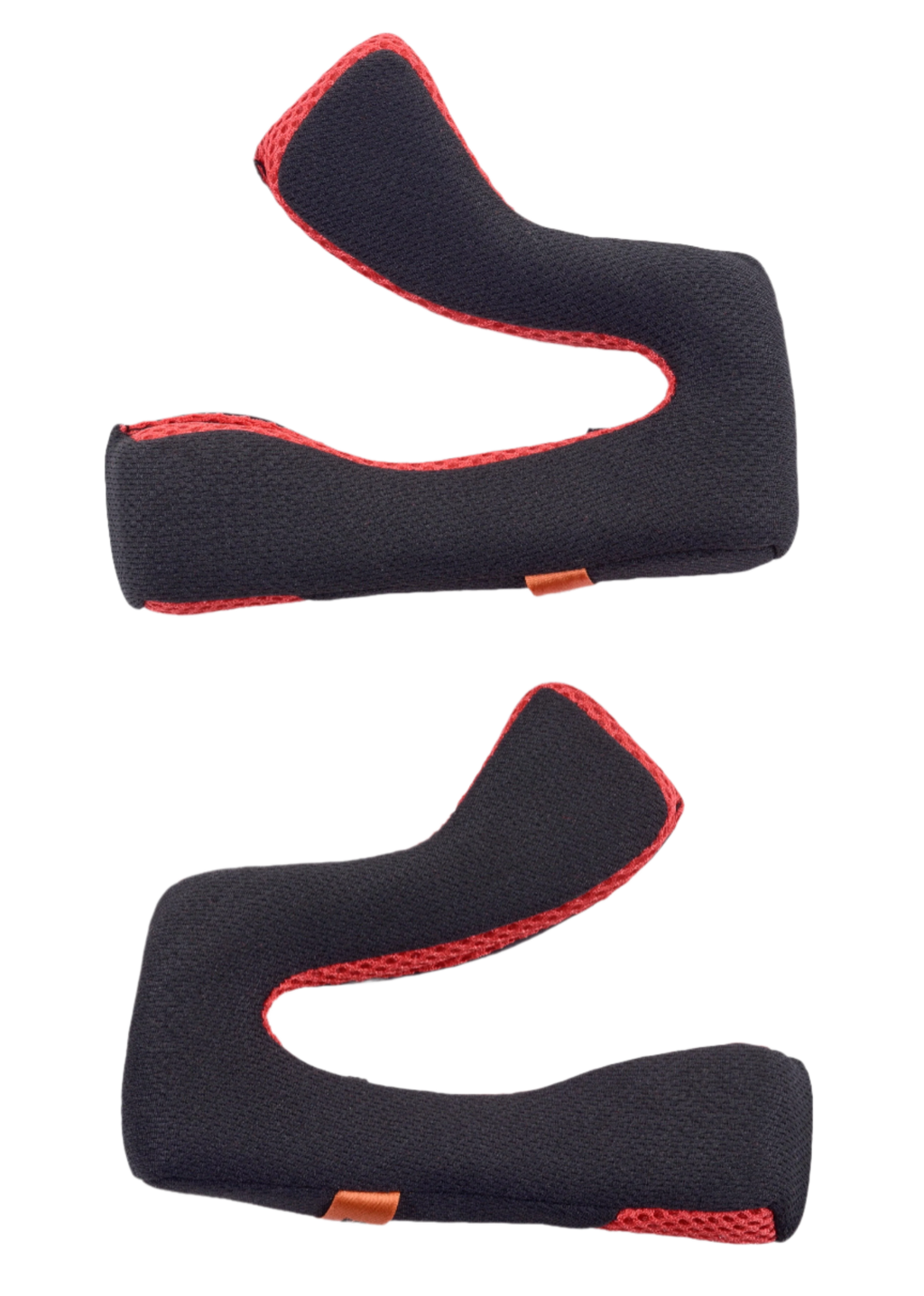 Alpinestars S-M5 Kindkuddar reservdel, hjälmtillbehör, svarta och röda, set med två ergonomiska innerkuddar, ventilerande mesh-konstruktion med röda detaljer, designad för komfort och passform i motocrosshjälmar