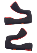 Alpinestars S-M5 Kindkuddar reservdel, hjälmtillbehör, svarta och röda, set med två ergonomiska innerkuddar, ventilerande mesh-konstruktion med röda detaljer, designad för komfort och passform i motocrosshjälmar