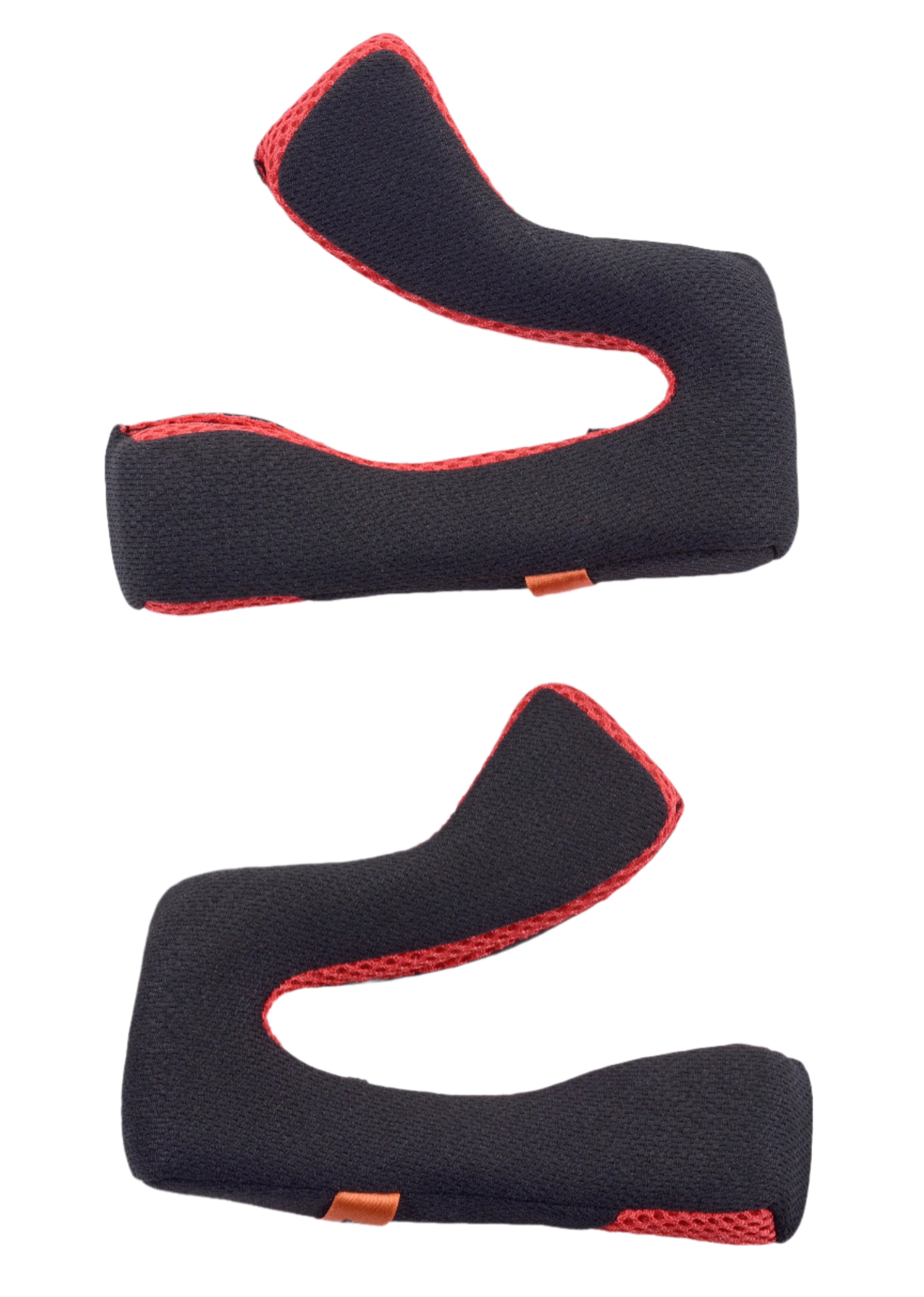 Alpinestars S-M5 Kindkuddar reservdel, hjälmtillbehör, svarta och röda, set med två ergonomiska innerkuddar, ventilerande mesh-konstruktion med röda detaljer, designad för komfort och passform i motocrosshjälmar