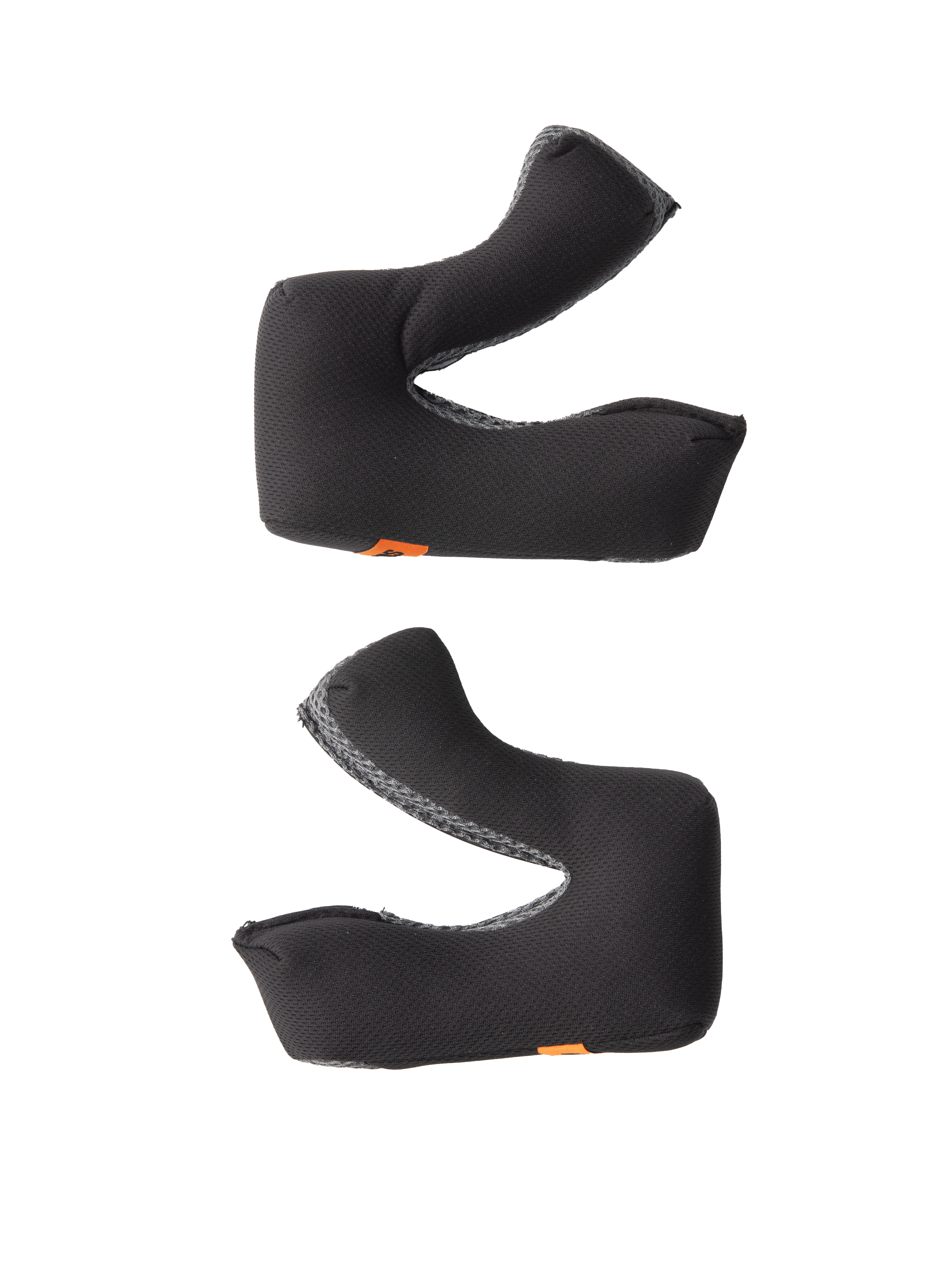 Alpinestars S-M3 Regular Cheek Pad Set, Helmet Accessories, Gray, set of left and right replacement cheek pads, contoured foam with moisture-wicking fabric, small orange logo tabs, designed for S-M3 off-road helmets