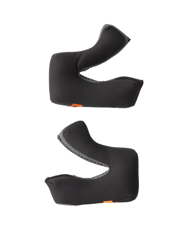 Alpinestars S-M3 Regular Cheek Pad Set, Helmet Accessories, Gray, set of left and right replacement cheek pads, contoured foam with moisture-wicking fabric, small orange logo tabs, designed for S-M3 off-road helmets