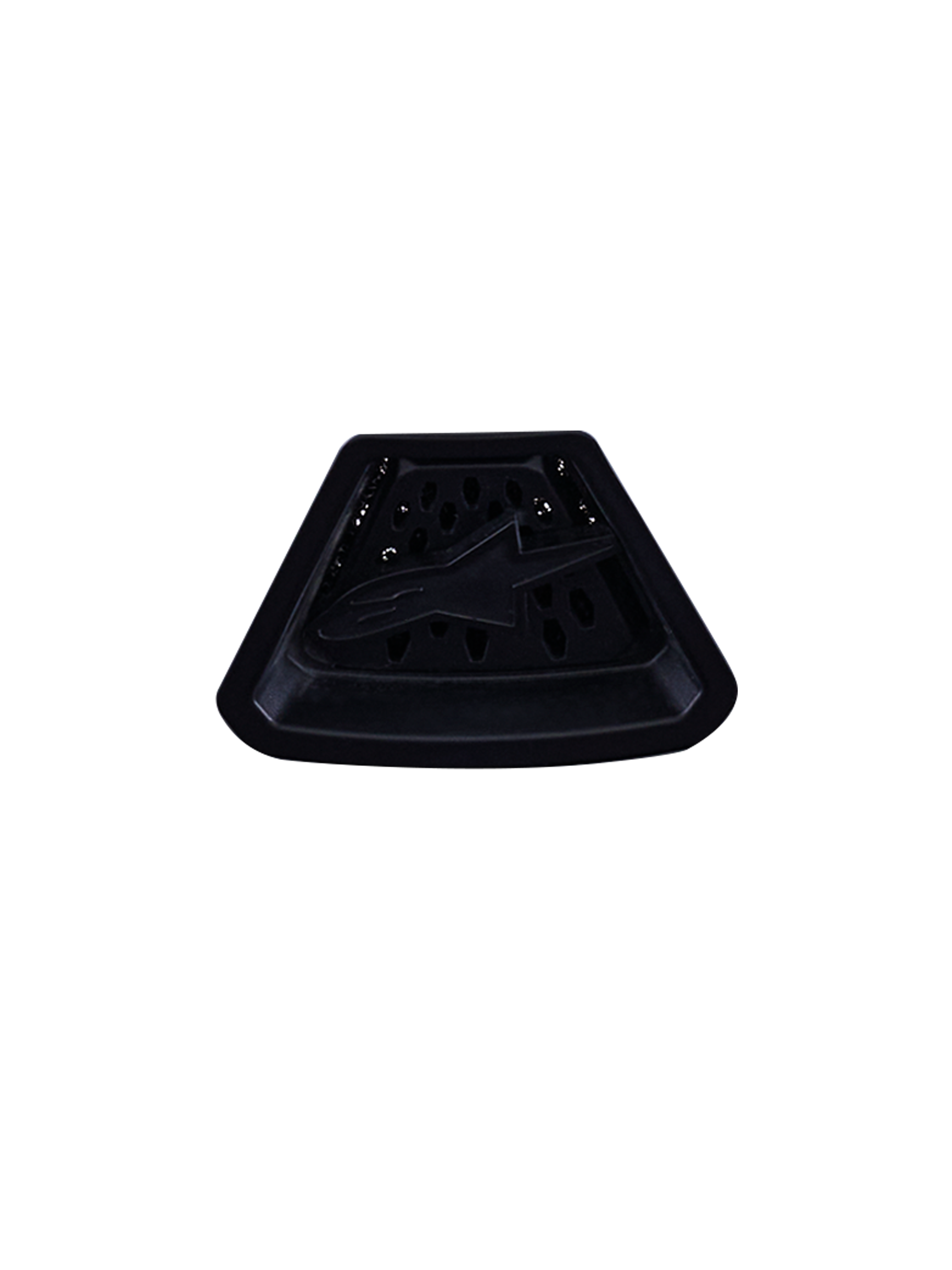Alpinestars S-M7 Hakventilation, hjälmtillbehör, svart, triangulär plastkomponent med perforerade ventilationshål och en upphöjd central stjärnlogotyp, originalreservdel för luftflödessystem till motocrosshjälmar