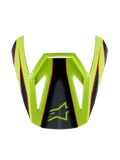 Alpinestars S-M3 Youth Fray-visir, motocrosshjälmvisir, röd, gul fluo och svart med blank finish, vinkelformad design med Alpinestars stjärnlogotyp, officiell reservdel för racinghjälmar för ungdomar