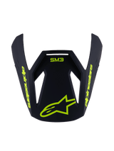 S-M3 Youth Radium Visor - Black Yellow Fluo Matte