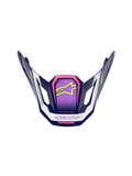 Alpinestars S-M7 Deed-visir, tillbehör till motocrosshjälm, lila, rosa och vit, blank finish med neongul stjärnlogotyp och SM7-logotyp, vinklad aerodynamisk design för terrängkörning