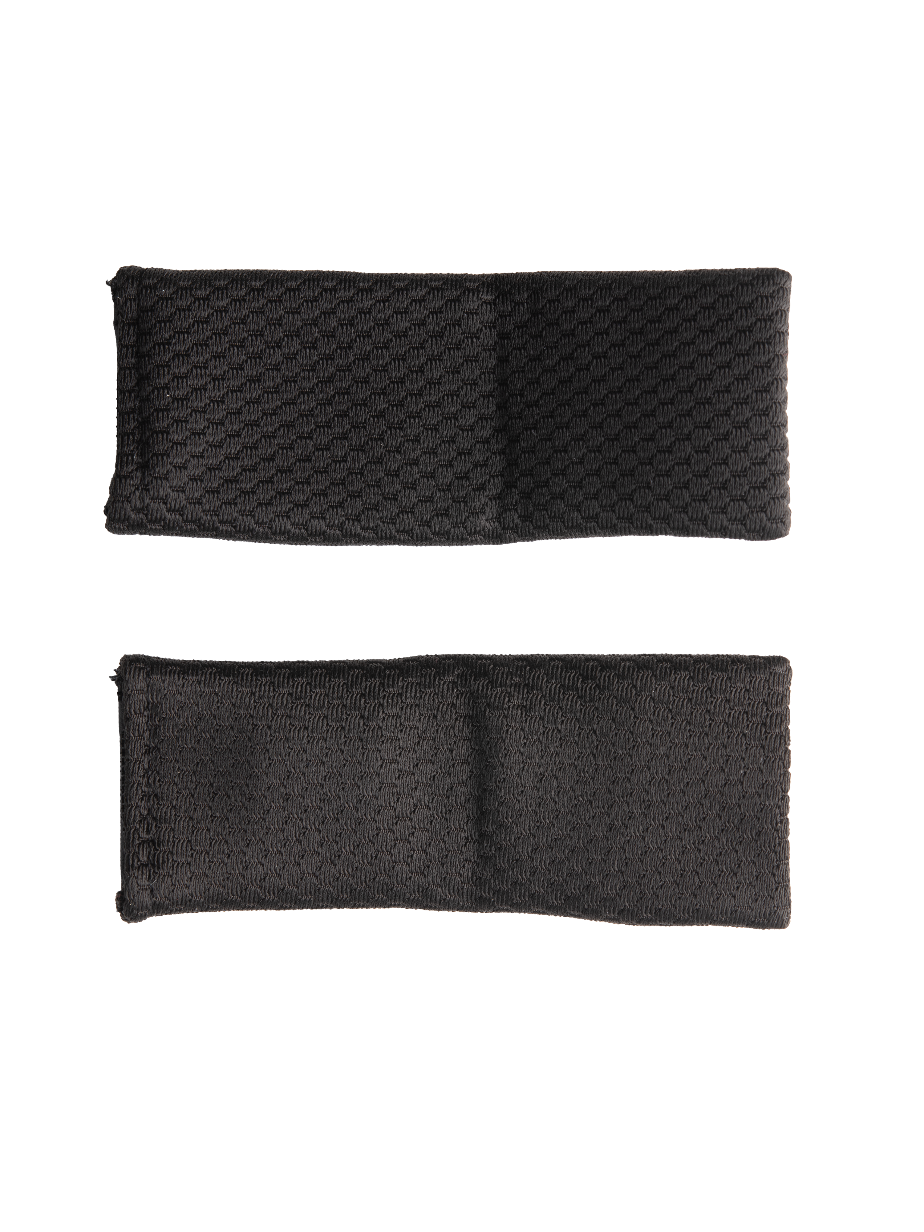 Alpinestars S-M7 set med hakremsskydd, svarta, reservskydd för hakremmar till motocrosshjälmar, texturerat syntetiskt material, mjukt tyg för ökad komfort, visas som ett par rektangulära svarta kuddar