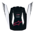 Alpinestars S-M5 Compass-skärm, motocrosshjälmsskärm, svart Diva Pink blank, med rosa Astars-logotyp och vita sidoaccenter, ersättningsskärm för Supertech M5-hjälmar för terrängkörning