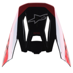 Alpinestars S-M5 Beam Black Red Glossy-visir, reservdel för motocrosshjälm, blank yta med röda accenter, med Astars-logotypen och SM5-text, designad för terrängkörning och motocross