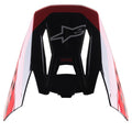 Alpinestars S-M5 Beam visir, motocross-hjälmtillbehör, glansig svart och röd, med grå stjärnlogotyp och röd SM5-logotyp, ersättningsvisir för terrängkörningsutrustning