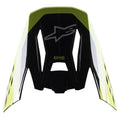 Alpinestars S-M5 Beam Visor, Motocross Helmet Accessory, Black and Yellow Fluo Glossy, featuring S-M5 branding and Alpinestars logo, glossy finish for off-road racing helmets