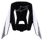 Alpinestars S-M5 Rover-visir, tillbehör för motocrosshjälm, blank svart antracit-kamouflage, blank svart finish med grå stjärnlogotyp, aerodynamisk design med utskärningar för luftflöde