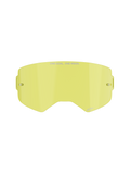 Alpinestars Supertech Clear Lens, Motocross Goggle Replacement Lens, Yellow tint, featuring "ONE GOAL. ONE VISION." branding, integrated tear-off posts, transparent impact-resistant polycarbonate construction.