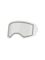 Alpinestars Supertech Dual Pane Roll Off-lins, klar reservlins för goggles, imskyddande dubbellinskonstruktion med grå neoprenförsegling och integrerade silikon-glidlinjer för smidig roll-off-prestanda, tillverkad av slagtålig polykarbonat
