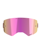 Alpinestars Supertech spegelrosa lins för motocross-goggles, rosa spegelglas med tear-off-fästen och imskydd.