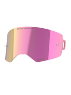 Alpinestars Supertech spegelrosa lins, linstillbehör för motocrossgoggles, rosa spegelfinish, imskyddad polykarbonat med Absolute Vision-teknologi och fästen för tear-offs.