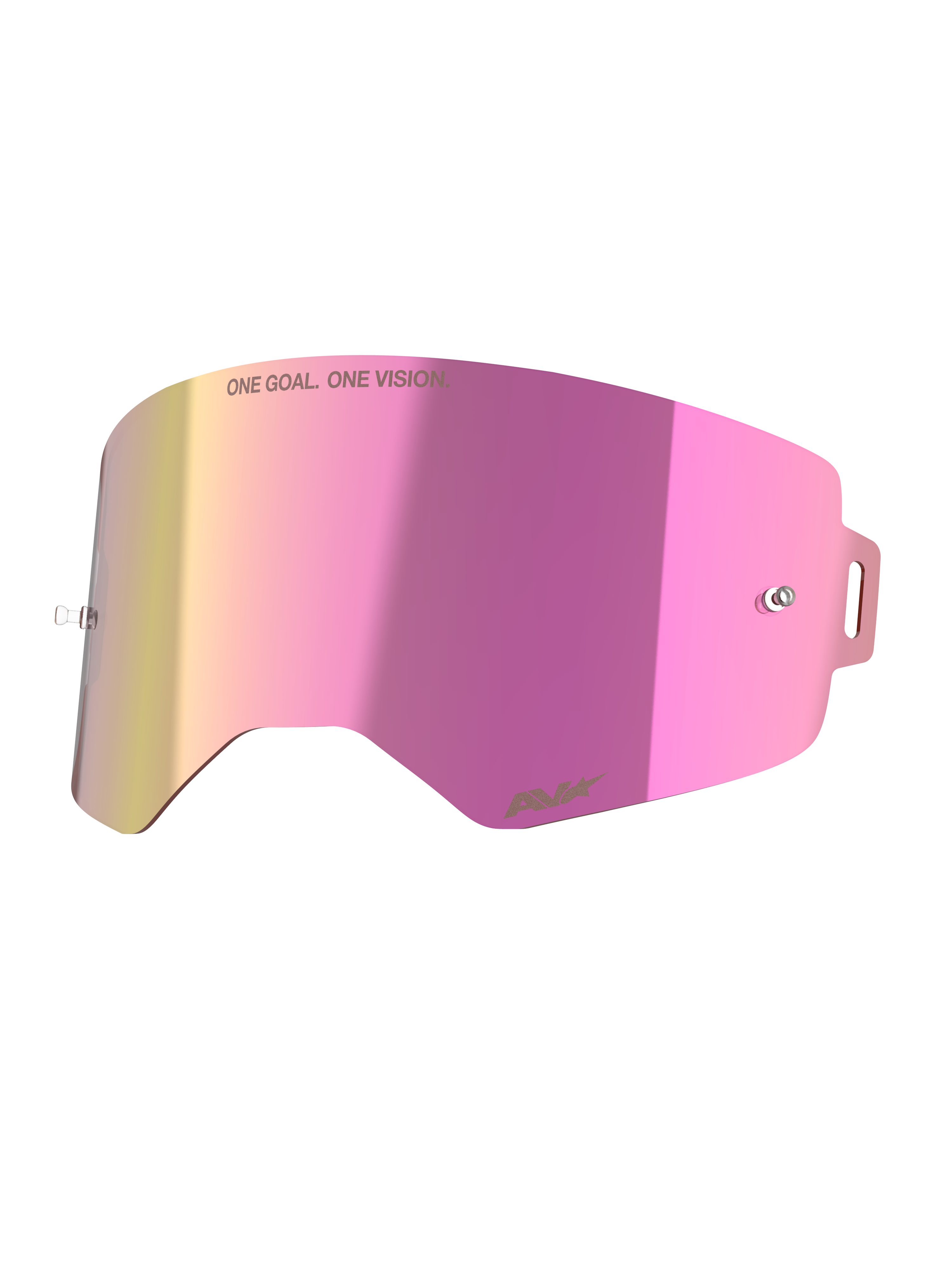Alpinestars Supertech spegelrosa lins, linstillbehör för motocrossgoggles, rosa spegelfinish, imskyddad polykarbonat med Absolute Vision-teknologi och fästen för tear-offs.