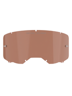 Alpinestars Vision 8-5-3 Goggle Lens, Copper Rose tint, replacement motocross goggle lens featuring "ONE GOAL. ONE VISION." text, curved polycarbonate design with tear-off pins for off-road racing