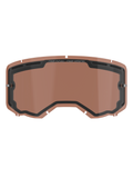 Alpinestars Vision 8-5-3 ventilerad dubbellins, Copper Rose-tonad reservlins för motocrossglasögon, med integrerade tear-off-fästen, ventilationsöppningar upptill och "ONE GOAL ONE VISION"-märkning.