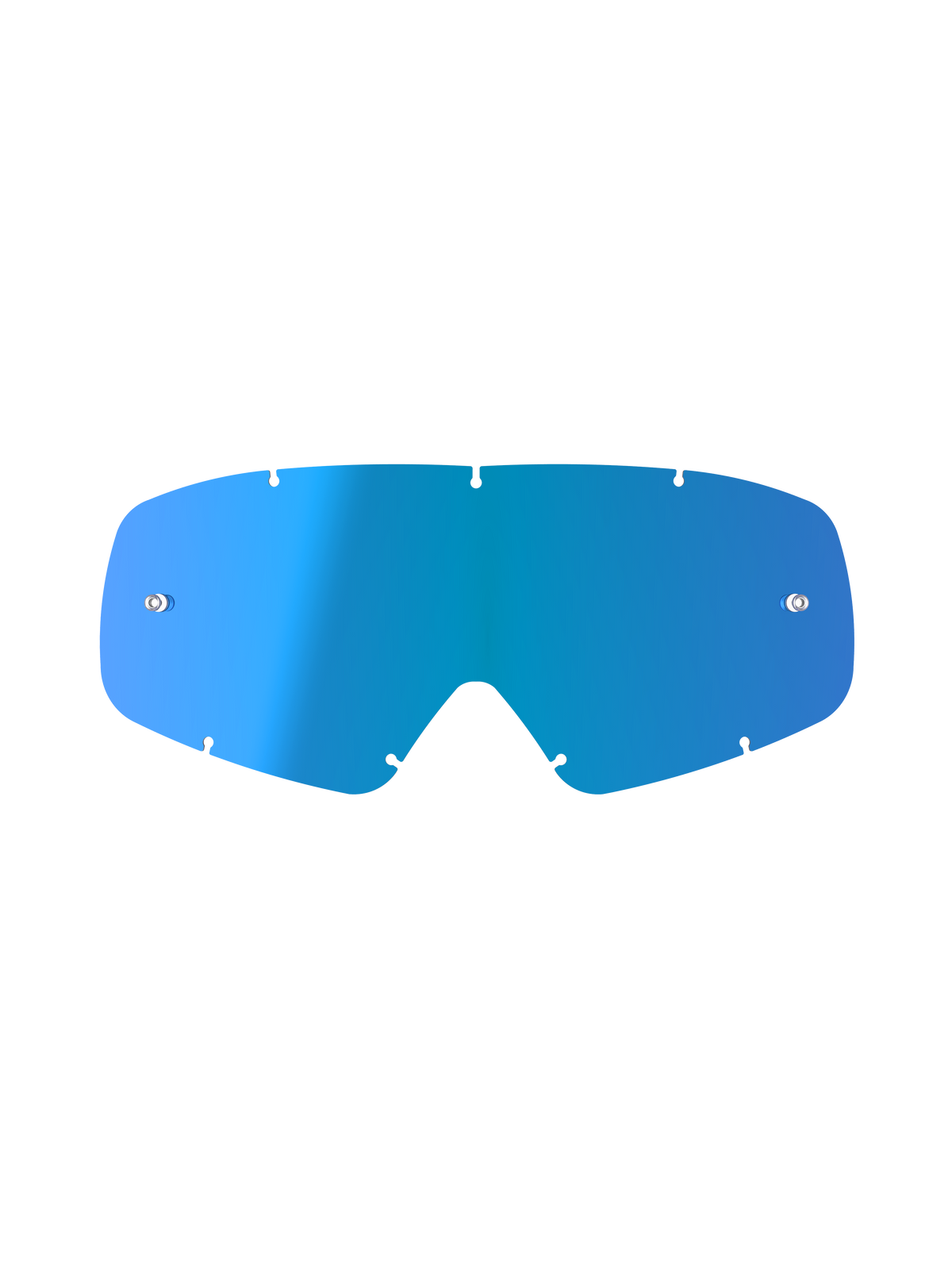 Alpinestars Vision Youth Mirror Lens, blå spegellins, utbyteslins för motocrossglasögon, böjd polykarbonatdesign med sju nyckelhålsfästen och tear-off-fästen, motocrosstillbehör för ungdomar