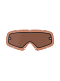 Alpinestars Vision Dual Pane Youth Lens, kopparfärgad ersättningslins för motocrossglasögon, dubbellinskonstruktion med svart tätning, integrerade tear-off-fästen, sju låsskåror, böjd polykarbonat för motocross och terrängkörning för ungdomar