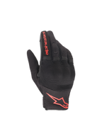 Alpinestars Copper Gloves, lightweight urban motorcycle gloves in Black and Red with covered hard knuckle protection.