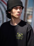 Alpinestars Order CSF Tee, kortärmad t-shirt, svart, limegrön logotyp med hjälm och palmträd samt texten "One Goal One Vision", avslappnad motorsportinspirerad streetwear