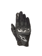 Alpinestars SMX-1 Air V2 handskar, svarta motorcykelhandskar i läder och mesh med hårt knogskydd för vägkörning