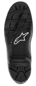 Alpinestars Tech 7 Enduro-sula, utbytbar yttersula i gummi, svart, med en vit stjärnlogotyp och ett grovt mönster för terränggrepp, hållbar reservdel för motocross- och endurostövlar