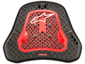 Alpinestars Nucleon KR-Cell Ci S Chest Protector, Transparent Smoke Red and Black, featuring a honeycomb cell micro-structure, four black mounting buttons, white Alpinestars logo, lightweight ergonomic protective insert for motorcycle racing and sport riding