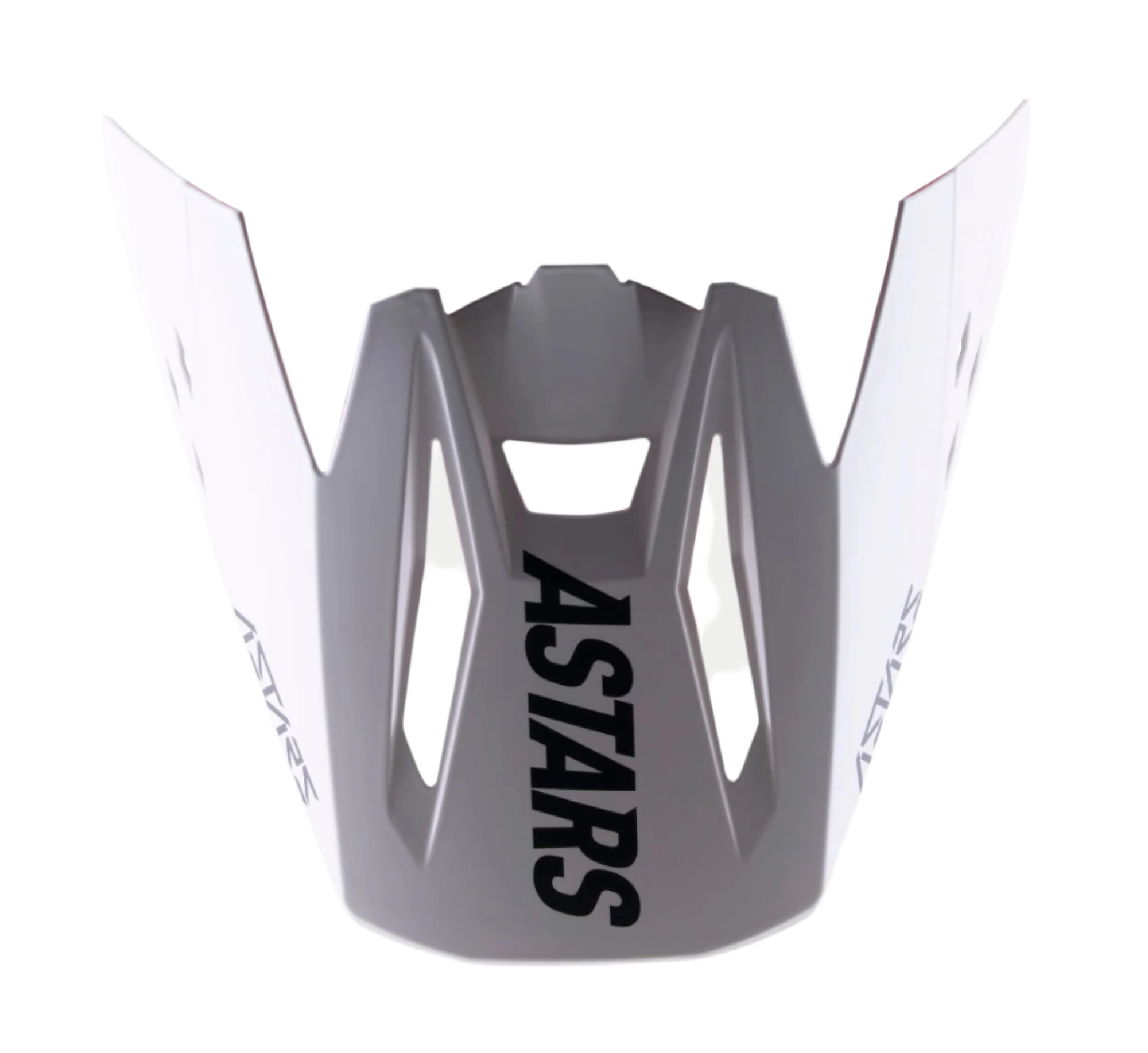 Alpinestars S-M5 Rayon-skärm, hjälmtillbehör, mattvit med framträdande svart ASTARS-logotyp på skärmen, aerodynamiska ventilationsöppningar, precisionsgjuten plastkonstruktion för SM5 motocrosshjälmar