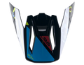 Alpinestars S-M5 Action Visor, reservdel för motocrosshjälm, svart, cyan och neongul glansig finish, med SM5-grafik och stjärnlogotyp, klickfästning för terrängkörning