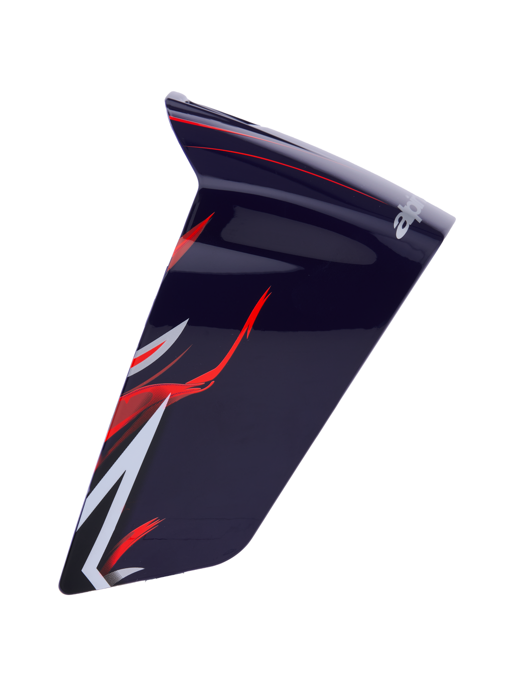 Alpinestars Supertech R10 Flyte Race Spoiler, aerodynamiskt tillbehör för motorcykelhjälm, lila-röd blank med röd och vit grafik, blank finish, elegant böjd design
