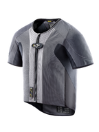 Alpinestars Tech-Air 5 Airbag Vest, dark gray mesh with short sleeves and front-zip for autonomous road riding protection.