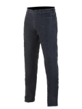 Alpinestars Copper Out V2 Riding Denim, motorcykeljeans, mörkblå Rinse Plus Blue, rak passform, 13oz komfortdenim, femficksmodell, utvändig dragkedja för åtkomst till knäskydd, urban motorcykelutrustning