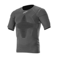 Alpinestars Roost Base Layer Top, Motocross and Off-Road Tech Layer, Anthracite Black, Short-Sleeve Breathable Knit with Strategic Padded Zones for Roost Protection.
