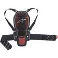 Alpinestars Nucleon KR-1 Cell ryggskydd, ryggskydd för motorcykel, transparent rök och röd, skal med hård plastgaller-struktur, justerbara axelremmar och njurbälte, konstruktion i mesh med god andningsförmåga och Bio-Foam